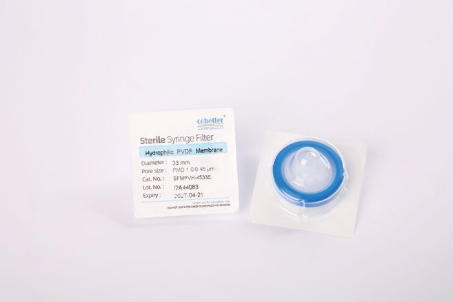 멸균 PVDF 시린지 필터 개별 포장